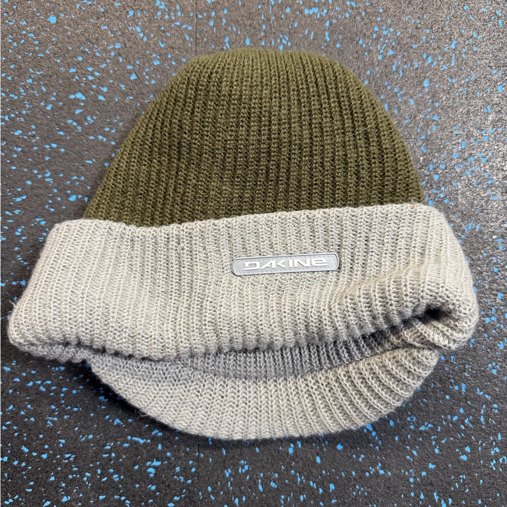 Dakine Olive and Gray visor cuff Beanie